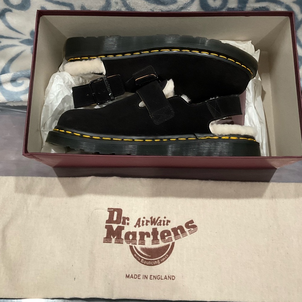 Dr. Martens Jorge Shearling Slickback Mule